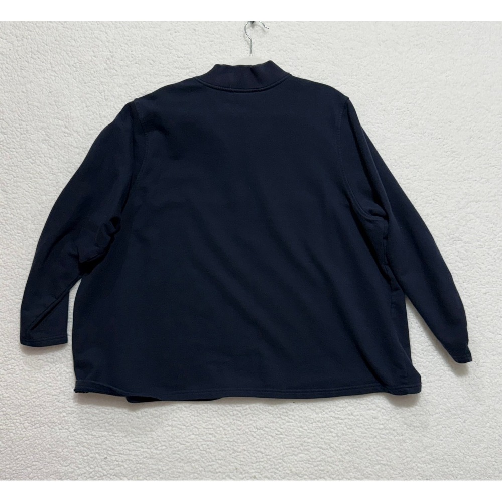 Tommy Hilfiger Mens 3X Quarter Zip Pullover Navy Blue Red White TJIKGK066E - Picture 7 of 9